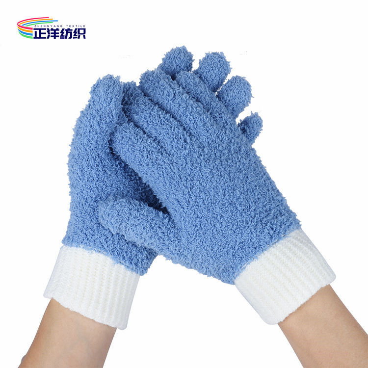 Fluffy Car Detailing Tools 15x25cm Soft Microfiber Finger Glove Elastic Tape Sleeve